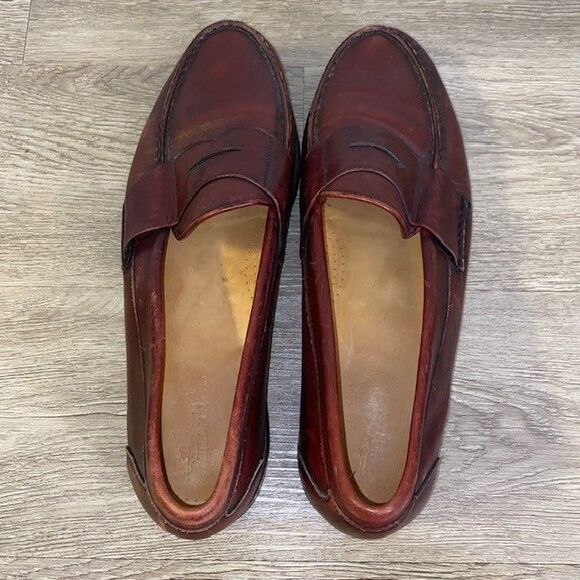 Allen Edmonds Penny Loafers Danbury Dress Shoes Oxblood Burgundy Mens 10.5 D - Picture 5 of 8